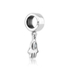 Sterling Silver Hamsa with Crystal Charm