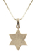 Rhodium Antique Finish Star of David Jerusalem Necklace