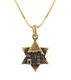 Rhodium Antique Bronze Finish Jerusalem Star of David Necklace