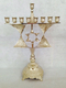 Bronze Antique Looking Chanukah Menorah with Cutout Star of David