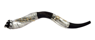 Crown Cut Silver Yemenite Shofar - Jerusalem