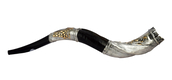 Crown Cut Silver Yemenite Shofar - Jerusalem