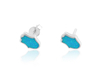 aJudaica Light Blue Opal Hamsa stud Earrings