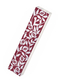 Dorit Judaica Lucite Mezuzah Case, Repeating Pomegranates - Red and White