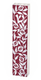 Dorit Judaica Lucite Mezuzah Case, Repeating Pomegranates - Red and White