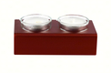 Adi Sidler Shabbat Shalom Candlesticks, Table Design - Red