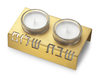 Adi Sidler Shabbat Shalom Candlesticks, Table Design - Gold
