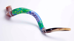 Hand Painted Yemenite Shofar - Grape Cluster