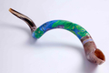 Hand Painted Yemenite Shofar - Grape Cluster