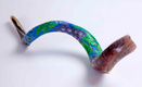 Hand Painted Yemenite Shofar - Grape Cluster