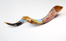 Hand Painted Yemenite Shofar - Jerusalem
