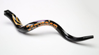 Hand Painted Yemenite Shofar with Star, Menorah and Jerusalem