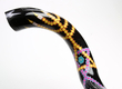 Hand Painted Yemenite Shofar with Star, Menorah and Jerusalem