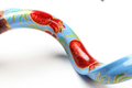 Hand Painted Yemenite Shofar with Lively Pomegranates