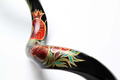 Hand Painted Yemenite Shofar with Pomegranates