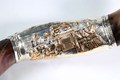 Silver Yemenite Shofar - Tabernacle Design