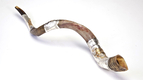 Silver Yemenite Shofar - Temple in Jerusalem
