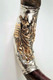 Yemenite Shofar, Decorative Silver Plate - Moses and Ten Commandments