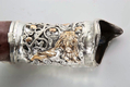 Silver Yemenite Shofar - Lion and Lamb Design