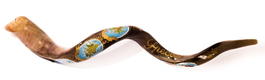 Collectors Hand Painted Yemenite Shofar - Seven Species