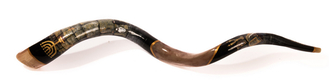 Collectors Hand Painted Yemenite Shofar - Western Wall