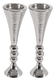 Yair Emanuel Hammered Aluminum Stem Candlestick - Colored Beads
