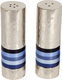 Yair Emanuel Hammered Nickel Salt and Pepper Shakers - Decorative Bands