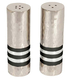 Yair Emanuel Hammered Nickel Salt and Pepper Shakers - Decorative Bands