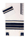 Ronit Gur Navy and Gold Stripes Tallit Prayer Shawl with Blessing with Bag and Kippah