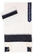 Ronit Gur Tallit Set with Silver Diamond Pattern on Blue Stripes