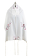 Ronit Gur White with Pink Pomegranate Matriarchs Tallit Set with Bag and Kippah