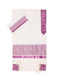 Ronit Gur Pink Flower Design Tallit Prayer Shawl Set With Bag and Kippah