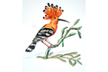David Gerstein Free Standing Double Sided Steel Sculpture - Hoopoe Bird