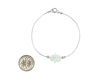 White Opal Hamsa Silver Bracelet