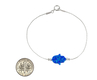 Blue Opal Hamsa Silver Bracelet