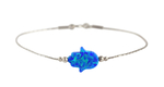 Blue Opal Hamsa Silver Bracelet