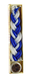 Mini Two in One, Braided Blue and White Havdalah Candle with Small Spice Box