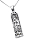 Mezuzah Necklace Pendant Sterling Silver with Cut Out Star of David