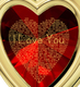 I Love You Framed Heart Pendant By Nano - Gold Plate