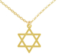 AJDesign Thin Classic 14k Gold-Plated Star of David Pendant with Chain