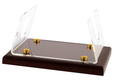 Acrylic Shofar Stand on Wood Base for Ram's Horn Shofar