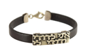 Studio Golan Leather Men Bracelet with Sterling Silver Hebrew Ani Ledodi Prayer