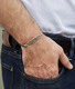 Golan Studio Men Silver Bracelet with Gold Star of David & Hebrew Shema Yisrael