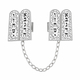 Tallit Prayer Shawl Clips, Nickel Plated - Torah Tablets Swirling Design