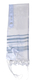 Talitnia Gilboa Light Weight Non Slip Tallit Wool Tallit Prayer Shawl - Light Blue Strips