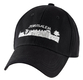 Black Baseball Cap - Silver Jerusalem Image