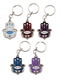Colorful Hamsa Keychain, Mazak - Mazal in Hebrew with Good Luck Symbols