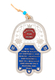 Decorative Hamsa Wall Decoration with Home Blessing - Blue, White and Maroon