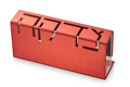 Adi Sidler Contemporary Anodized Aluminum Charity Tzedakah Box - Red