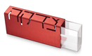 Adi Sidler Contemporary Anodized Aluminum Charity Tzedakah Box - Red